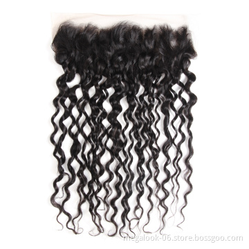Factory Price Bleached Knots Ear To Ear Italian Curl Thin Skin French Lace Frontal Vendor